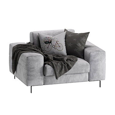 Dienne Life Armchair: Modern Comfort and Style 3D model image 1 