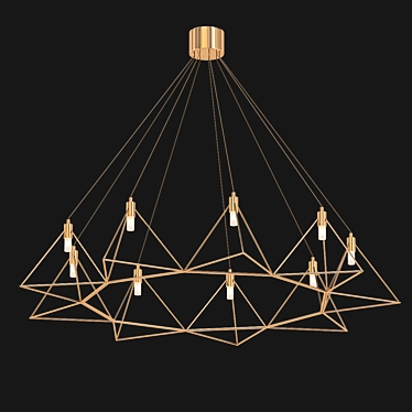 Diamond Geometric LED Pendant 3D model image 1 