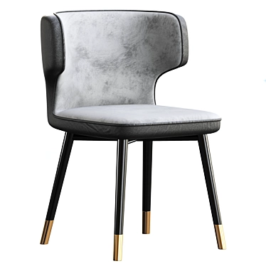 Luxury Velvet Side Chair: Fortunato 3D model image 1 