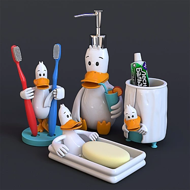 Title: Quacktastic Bathroom Accents 3D model image 1 