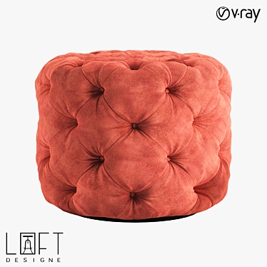 Modern Fabric Plastic Stool | 30948 Model 3D model image 1 