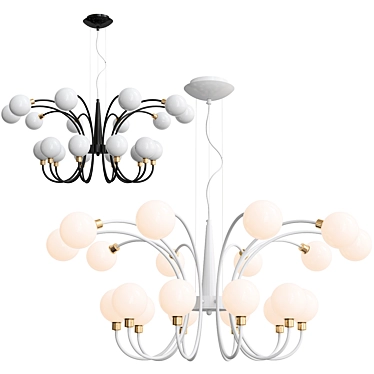 Aida Chandelier: Elegant Illumination with 20 Lights 3D model image 1 