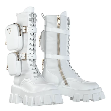 PRADA Monolith Combat Boots 3D model image 1 