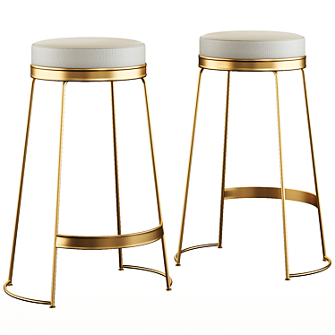CAZA Ghe Bar Stool: Sleek and Stylish 3D model image 1 