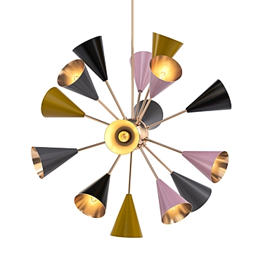 Sputnik Huge Pair Chandelier 3D model image 1 