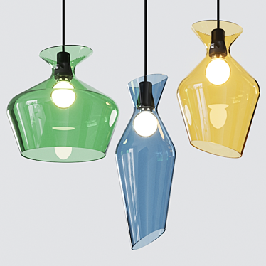 Elegant Malvasia Pendant Lamp 3D model image 1 