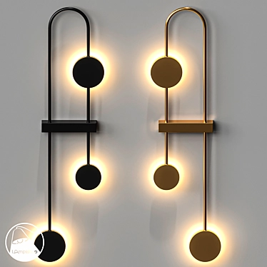 Modern Geom Wall Sconce - 81*22cm 3D model image 1 