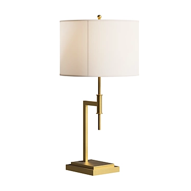 Elegant Atticus Metal Table Lamp 3D model image 1 