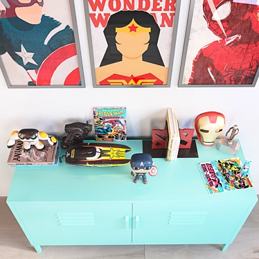 Superhero decor set for kids rooms