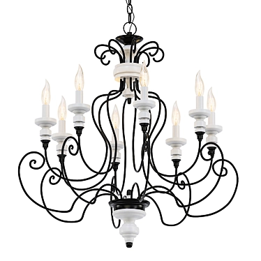 Elegant Empire Triumph Chandelier 3D model image 1 