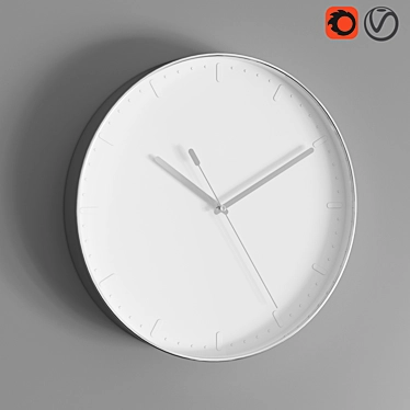 Minimalist Wall Clock - Mallhoppa Collection 3D model image 1 