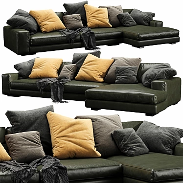 Luxurious Verzelloni Holden Leather Chaise 3D model image 1 