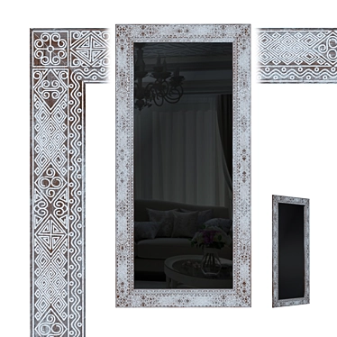 Title: Ethnic Baguette Floor Mirror 3D model image 1 