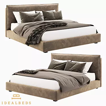 Elegant OM Lotus Bed 3D model image 1 