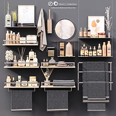 Elevate Your Bathroom: Collaction Set 3D model image 1 