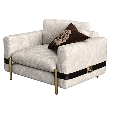 Sophisticated Madras Armchair 3D model image 1 