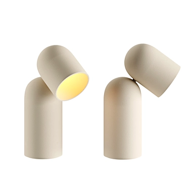 Fumi Light: Elegant Ceramic Lamp 3D model image 1 