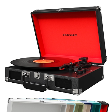 Crosley Cruiser Vinyl Player: Portable & Stylish 3D model image 1 