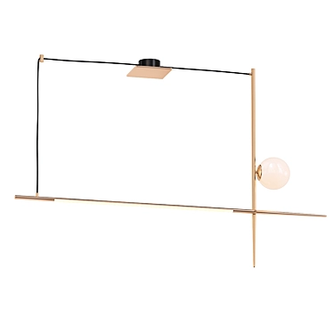 Elegant Spear Ceiling Light 3D model image 1 