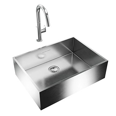 Wave of Innovation: Beale Faucet and Farmhouse Sink 3D model image 1 