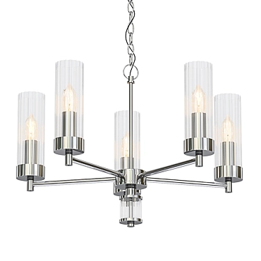 Elegant Jeanette Chandelier - Chromium 3D model image 1 