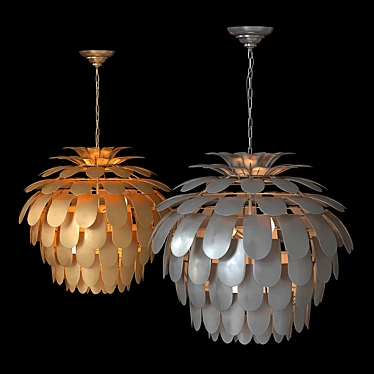 Elegant Cynara Grande Chandelier 3D model image 1 