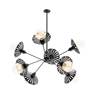 Elegant Alyssa Chandelier: Radiate Pure Luxury 3D model image 1 