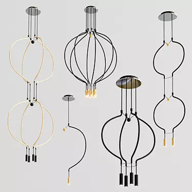 LIAISON SPLIAIX: Stylish LED Pendant Lights 3D model image 1 