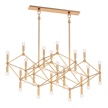 Elegant Milano Chandelier 3D model image 1 