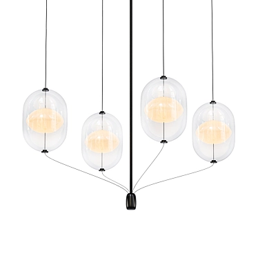 Sleek Pendant Lighting: Indre 3D model image 1 