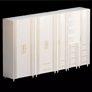 Elegant Wardrobes - Sleek Storage Solutions 3D model image 1 