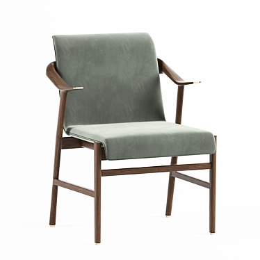 Elegant Velvet Dining Chair 3D model image 1 