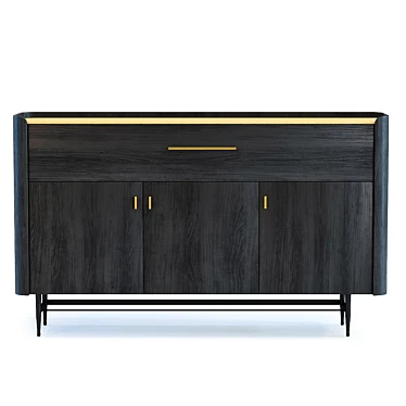 Elegant Milano Bar Cabinet 3D model image 1 