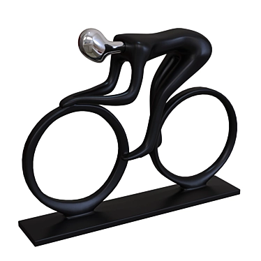 Racing Cyclist Figurine 3D model image 1 