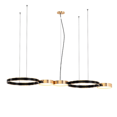 Stylish LED Pendant Chandelier 3D model image 1 