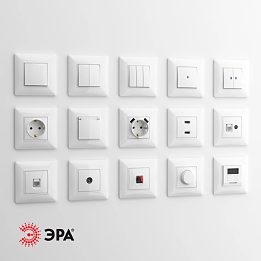 Era Elegance: Elegant Switches & Sockets 3D model image 1 