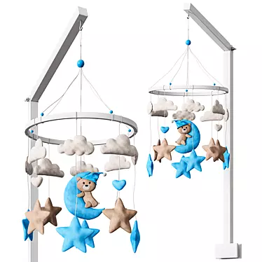 KidsDecor Baby Mobile: Playful and Whimsical 3D model image 1 