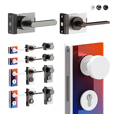 Glas Italia 02 Door Handles 3D model image 1 