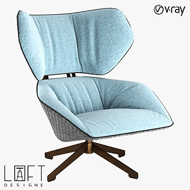 LoftDesigne 3972 Armchair: Modern Elegance for Your Home 3D model image 1 