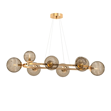 Silvana: Elegant Blown Glass Sphere Chandelier 3D model image 1 