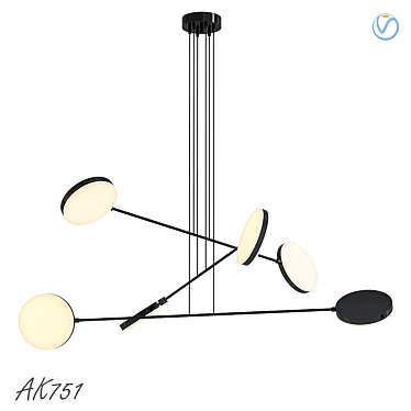 AK751 2014 V-Ray Chandelier 3D model image 1 