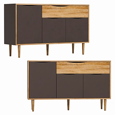Sleek TV Stand | 133x81x40 cm 3D model image 1 