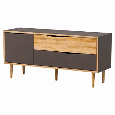 Scandinavian Style TV Stand 3D model image 1 