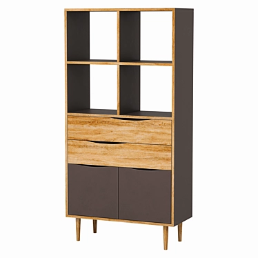 Sleek and Versatile Rack - 90x180x40 cm 3D model image 1 