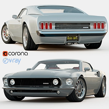 Revolutionary Ford Mustang Mach 40 3D model image 1 