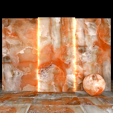 Luxury Golden Onyx Slabs and Tiles 3D model image 1 