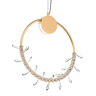 Crystal Ring Pendant Light 3D model image 1 