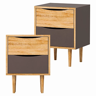  Stylish Bedside Table | 47x62x40 cm 3D model image 1 