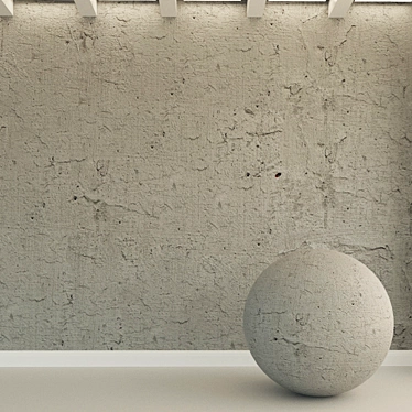 Vintage Concrete Wall Texture 3D model image 1 