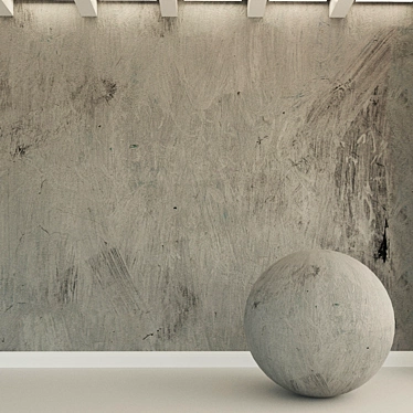 Vintage Concrete Wall 3D model image 1 